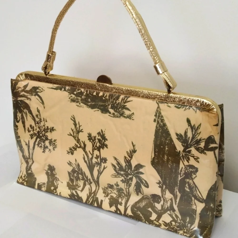 Women Bag Source New York Vintage Clear Vinyl Like Waterproof Exterior Artist